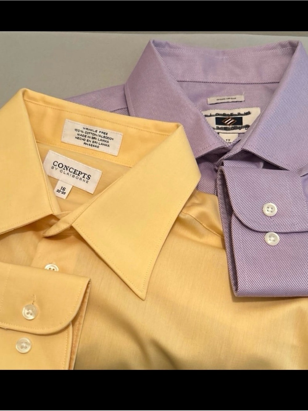 Concepts by Claiborne Men's Wrinkle Free and Joseph ABBOUD Non Iron Dress Shirts